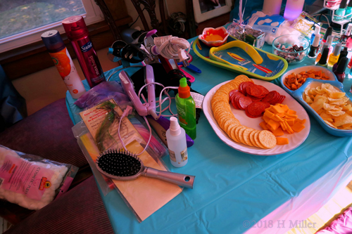 Hair Feathers At The Hair Salon Station Beside The Tootsie Rolls And Snack Station