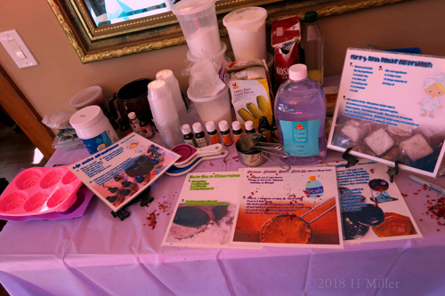 Kids Craft Bubble Baths, Bath Salts, And More Station!