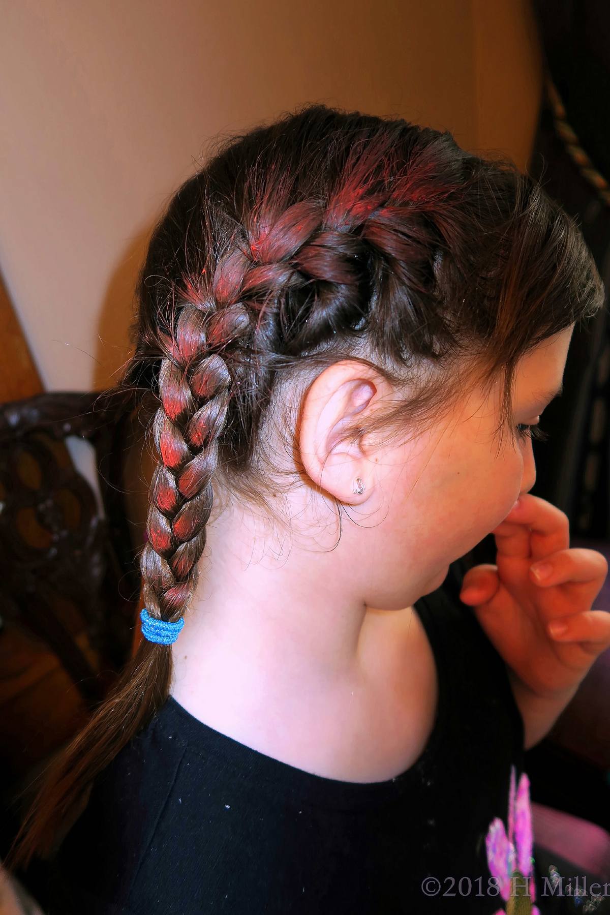 Party Guest With Hair Chalk And Braids!
