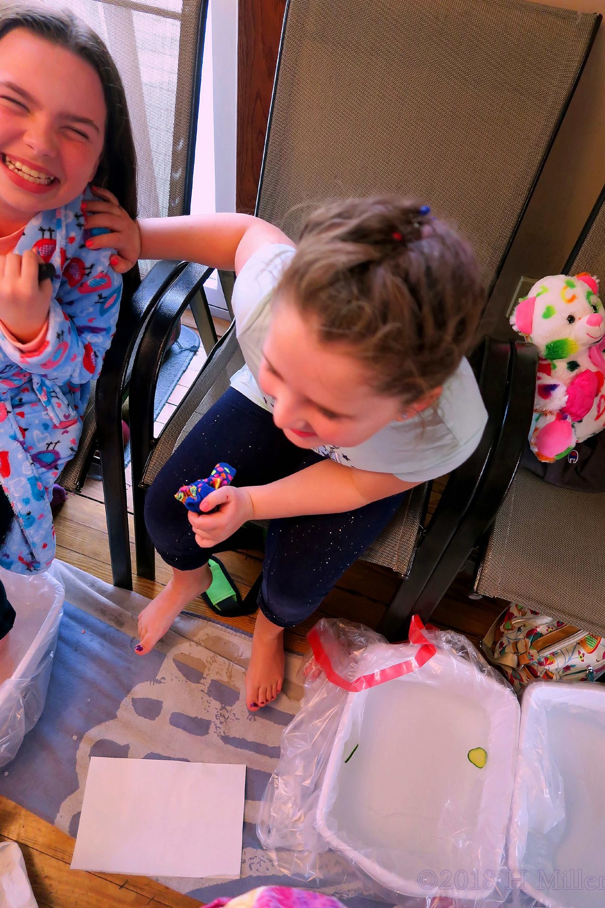 Party Guests Playing During Kids Pedicure! 