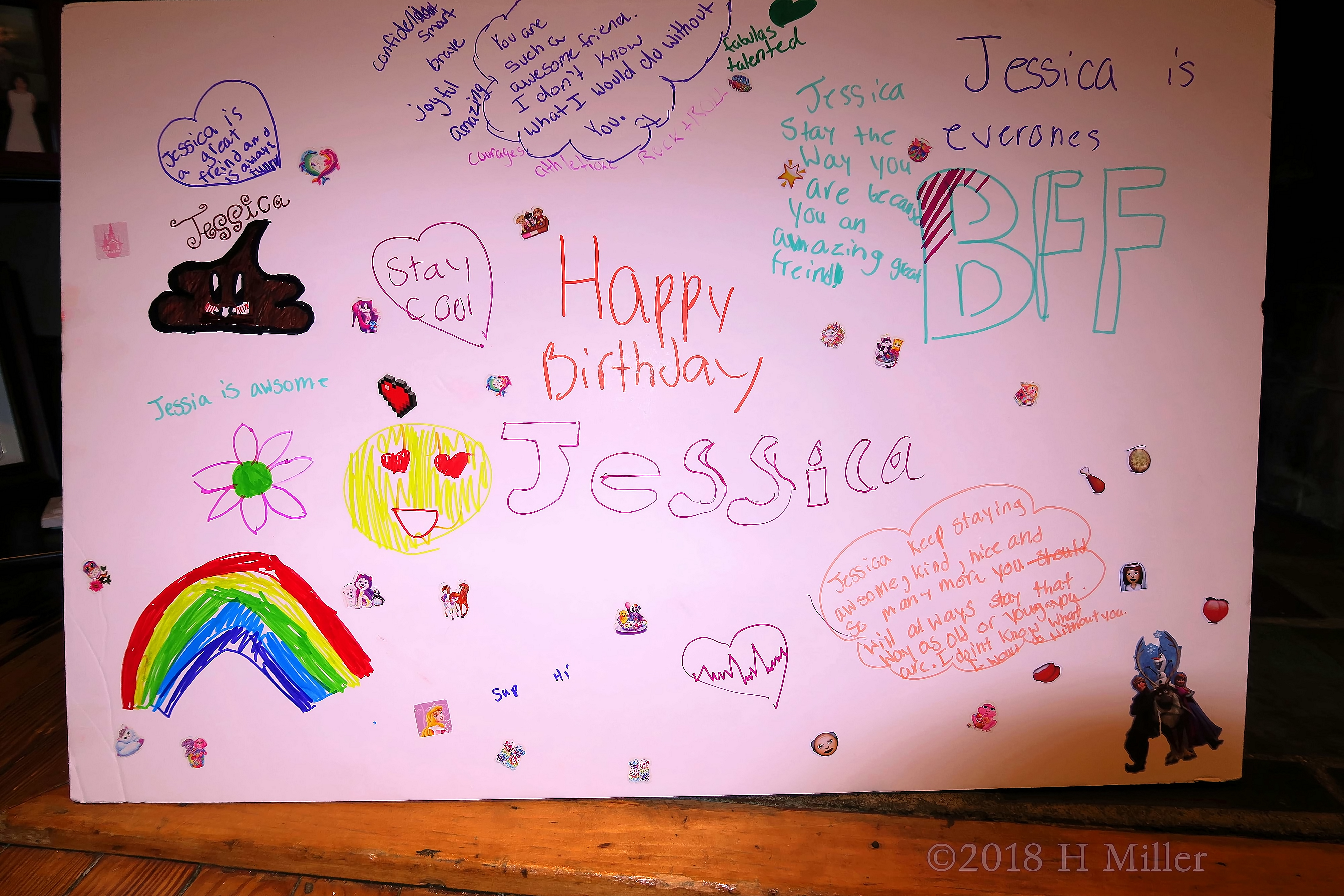 Completed Spa Birthday Card! Signed By Party Guests! 4 Completed Spa Birthday Card! Signed By Party Guests! 4