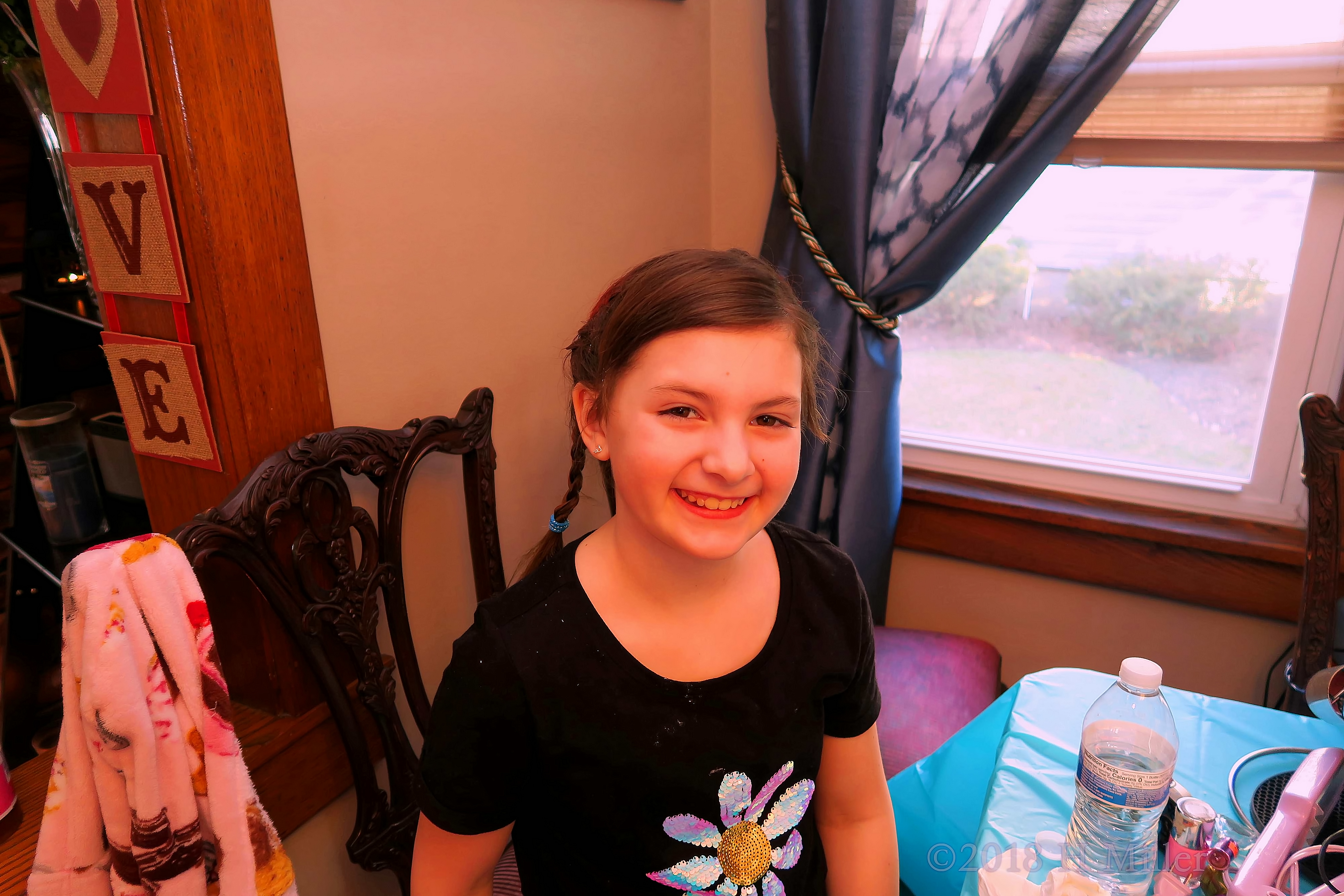 Spa Party Guest Getting Braids For A Cute Kids Hairstyle! Spa Party Guest Getting Braids For A Cute Kids Hairstyle!