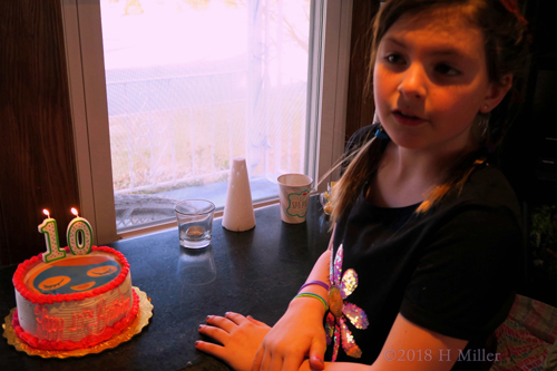 Birthday Girl By The Birthday Cake!