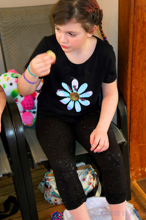 Party Guest Enjoying Kids Pedicure