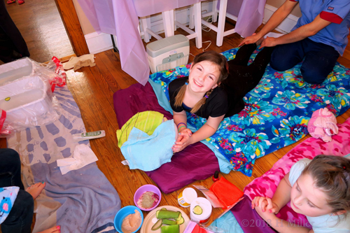 Posing And Getting Massaged! Kids Massage On Spa Party Guest Posing And Getting Massaged! Kids Massage On Spa Party Guest