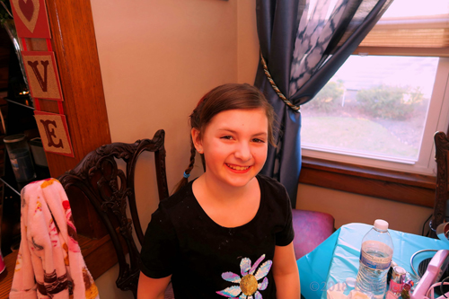 Spa Party Guest Getting Braids For A Cute Kids Hairstyle Spa Party Guest Getting Braids For A Cute Kids Hairstyle