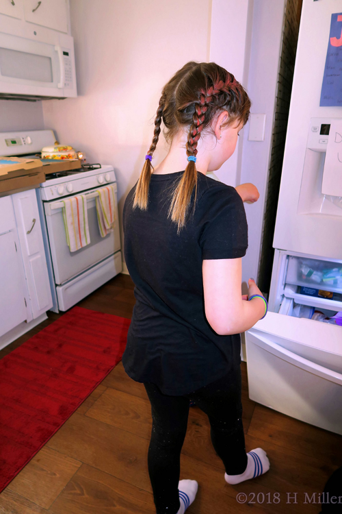 Spa Party Guest Playing It Cool Getting Crafts From The Freezer! Spa Party Guest Playing It Cool Getting Crafts From The Freezer!