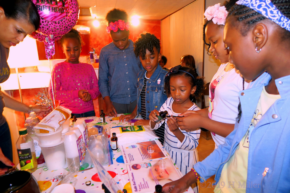 Another View Of Guests At The Kids Craft Station 