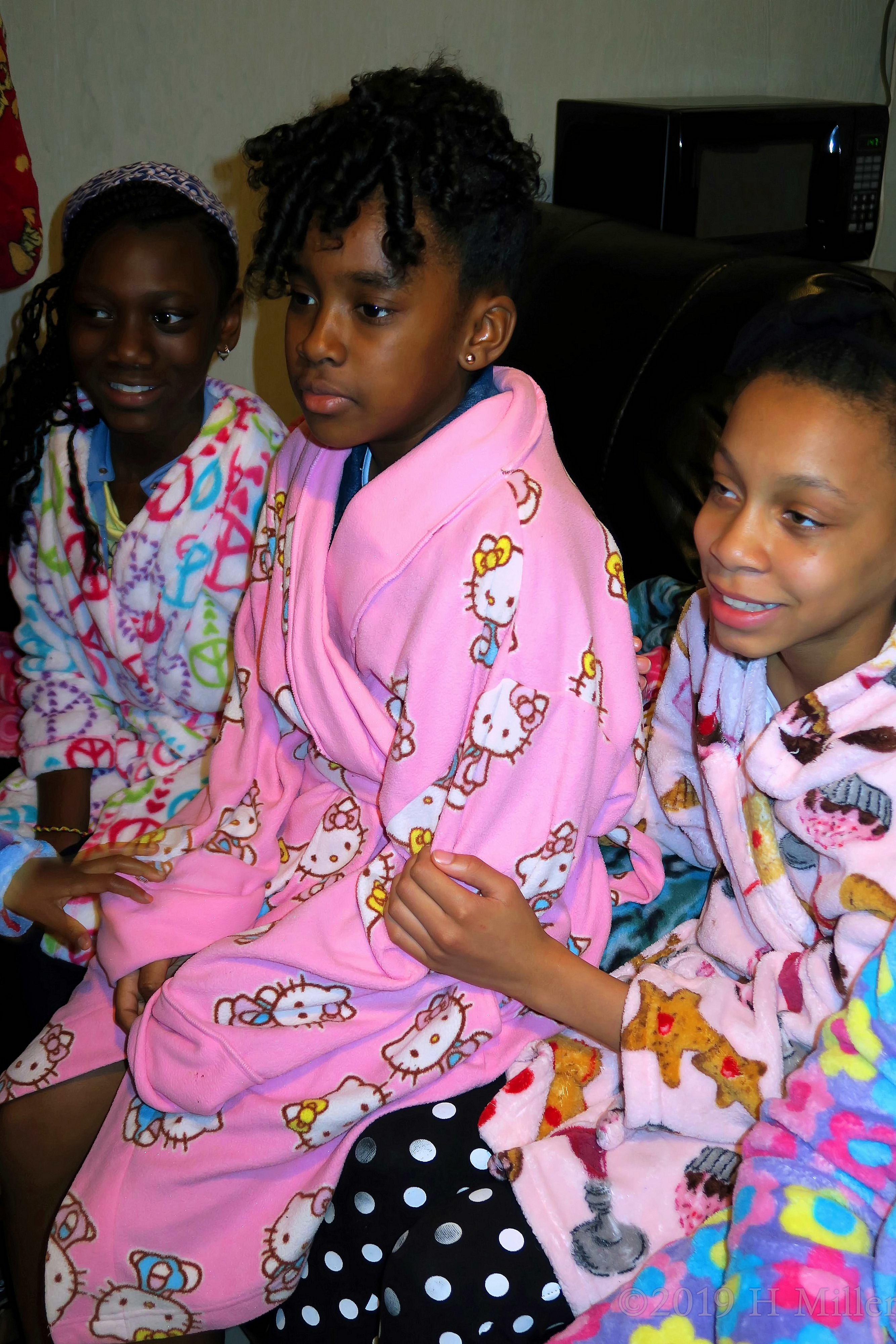 Colorful Print Spa Robes On Our Spa Party Guests 