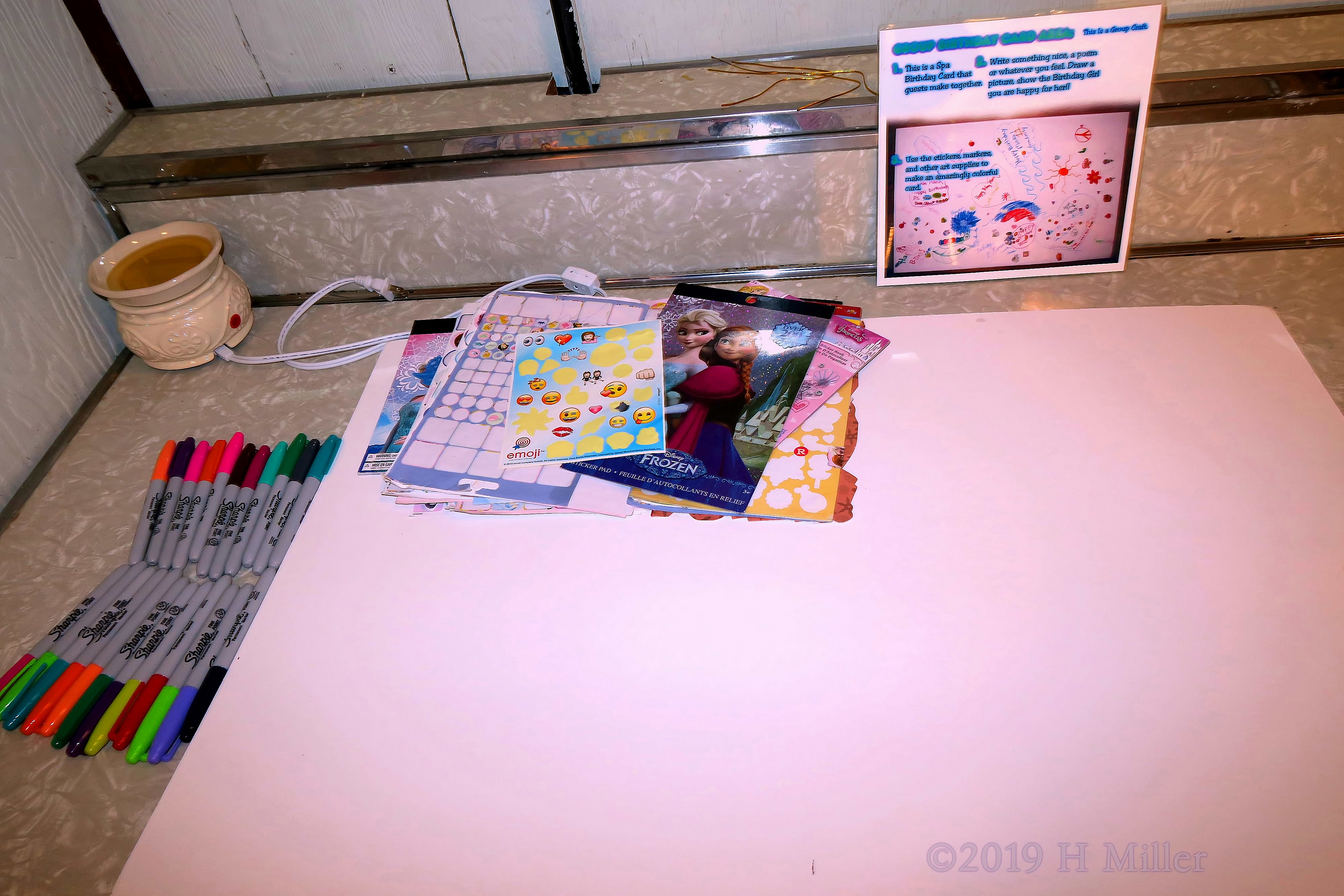 Fun Spa Birthday Card Station With Markers, Stickers And More Fun Spa Birthday Card Station With Markers, Stickers And More