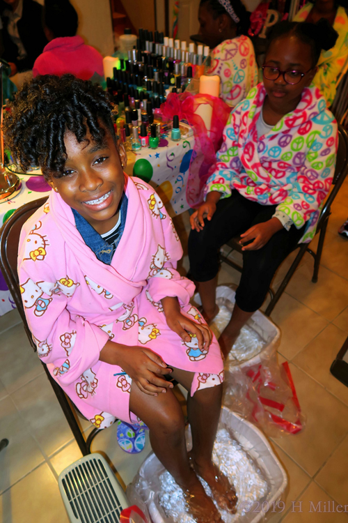 All Smiles For The Bithday Girl As She Gets Her Mini Pedi All Smiles For The Bithday Girl As She Gets Her Mini Pedi