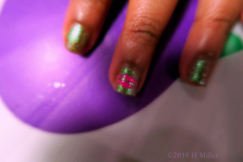 Beautiful Girls Manicure Against A Purple Backdrop Beautiful Girls Manicure Against A Purple Backdrop