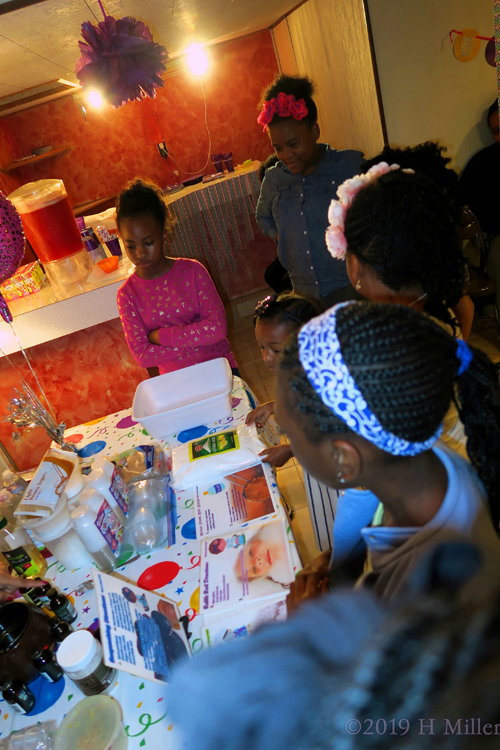 Beautiful View Of The Kids Craft Table, The Spa Party Venue, And Guests Beautiful View Of The Kids Craft Table, The Spa Party Venue, And Guests