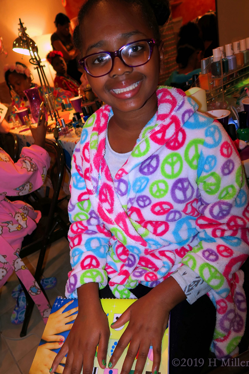 Party Guest Excited About Her Girls Manicure Party Guest Excited About Her Girls Manicure