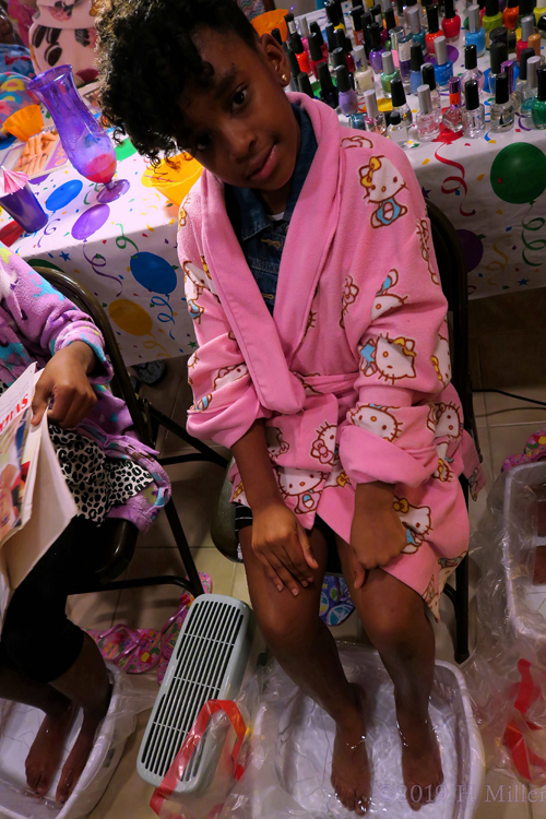 The Birthday Girl Getting Proper Pampered With A Kids Pedicure At Her Spa Birthday Party The Birthday Girl Getting Proper Pampered With A Kids Pedicure At Her Spa Birthday Party