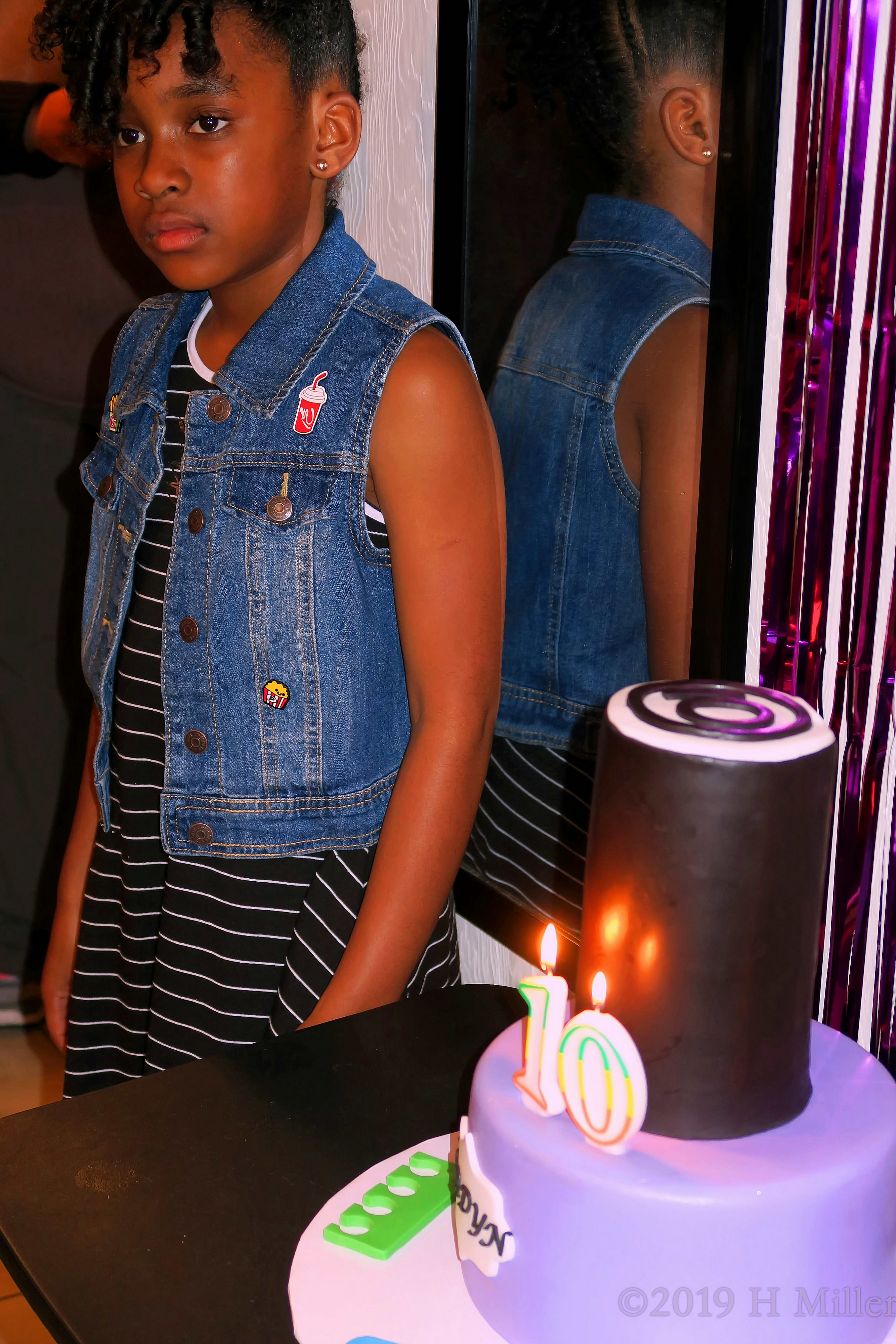 Number Ten Birthday Candles Lit On Top Of Her Gorgeous Cake Number Ten Birthday Candles Lit On Top Of Her Gorgeous Cake