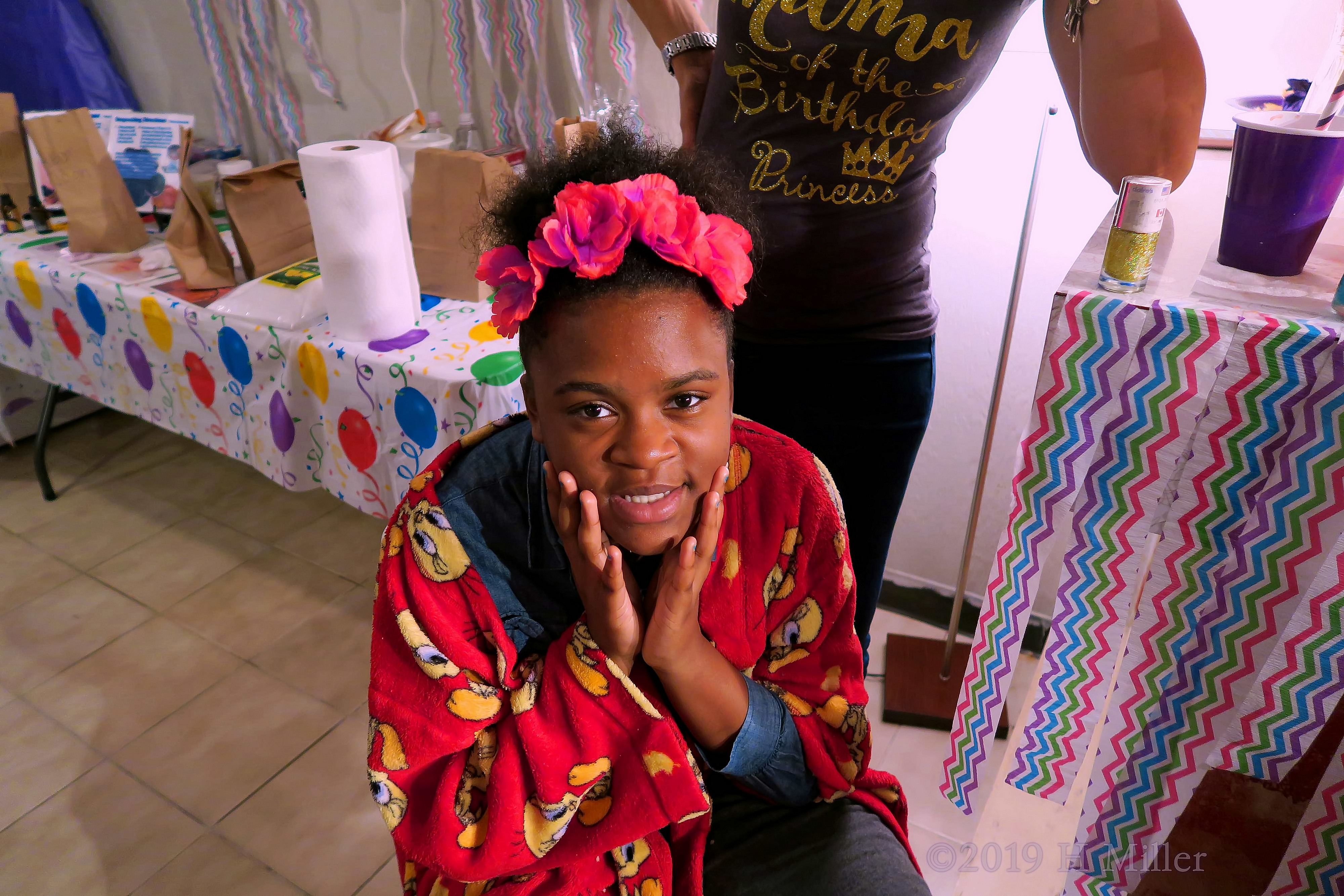 Party Guest Enjoying Her Spa Day In A Comfy Spa Robe Party Guest Enjoying Her Spa Day In A Comfy Spa Robe