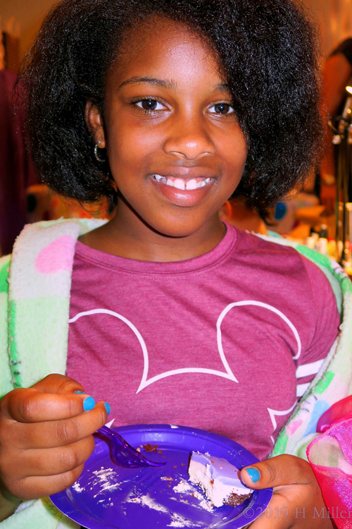 Party Guest Enjoyed Her Cake For Sure! Party Guest Enjoyed Her Cake For Sure!