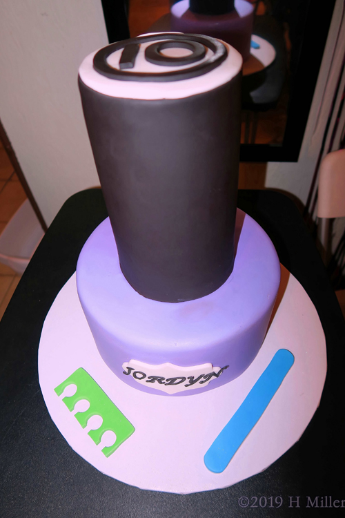 Party Themed Spa Birthday Cake.