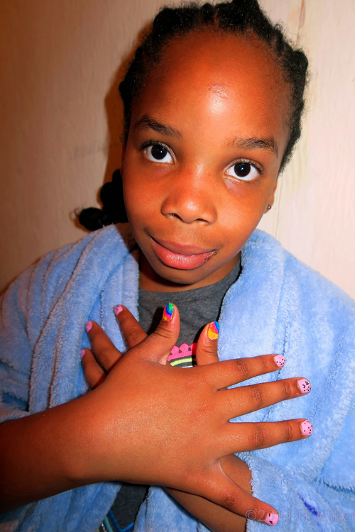 Pretty Blush Pink And Silvery Glitter Girls Manicure With Rainbow Nail Designs! Pretty Blush Pink And Silvery Glitter Girls Manicure With Rainbow Nail Designs!
