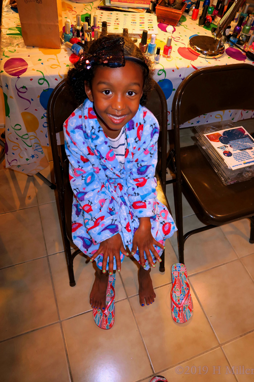 Showing Off Her Cute Mini Mani And Pedi Showing Off Her Cute Mini Mani And Pedi