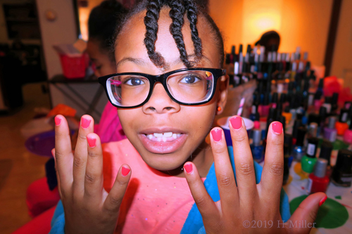 Vibrant Red Colored Kids Mini Mani Vibrant Red Colored Kids Mini Mani