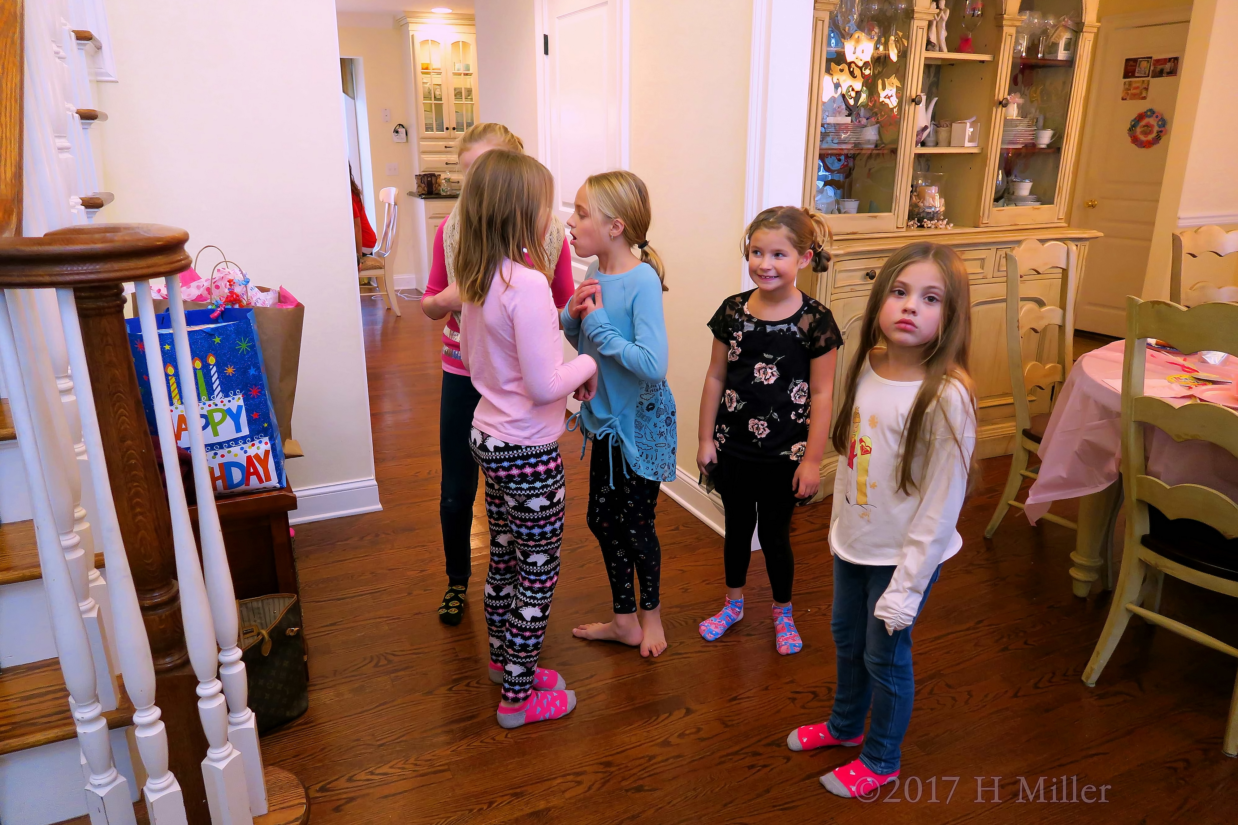 Hanging Out Before The Spa Party For Girls. 