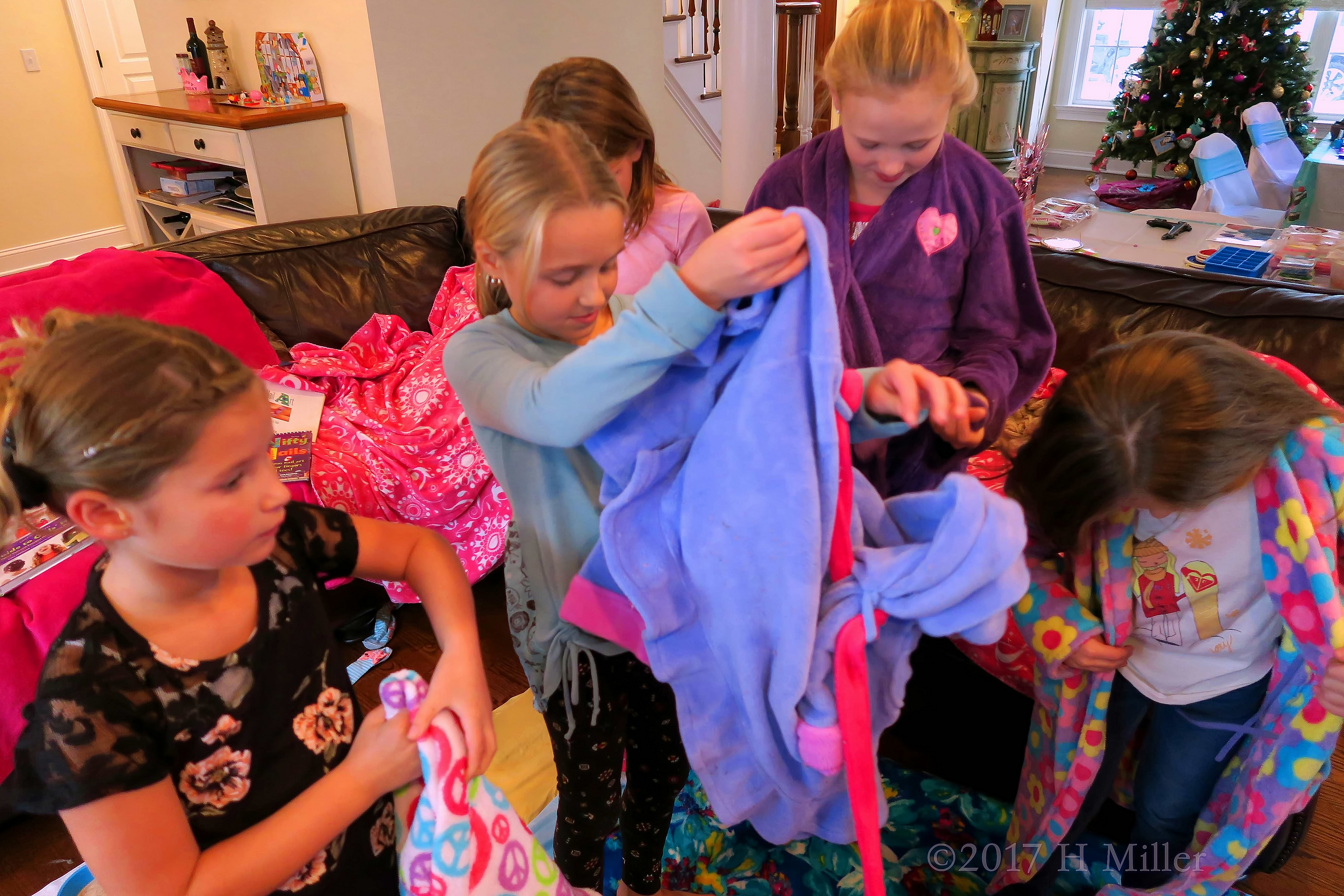 Putting On Their Spa Robes Putting On Their Spa Robes