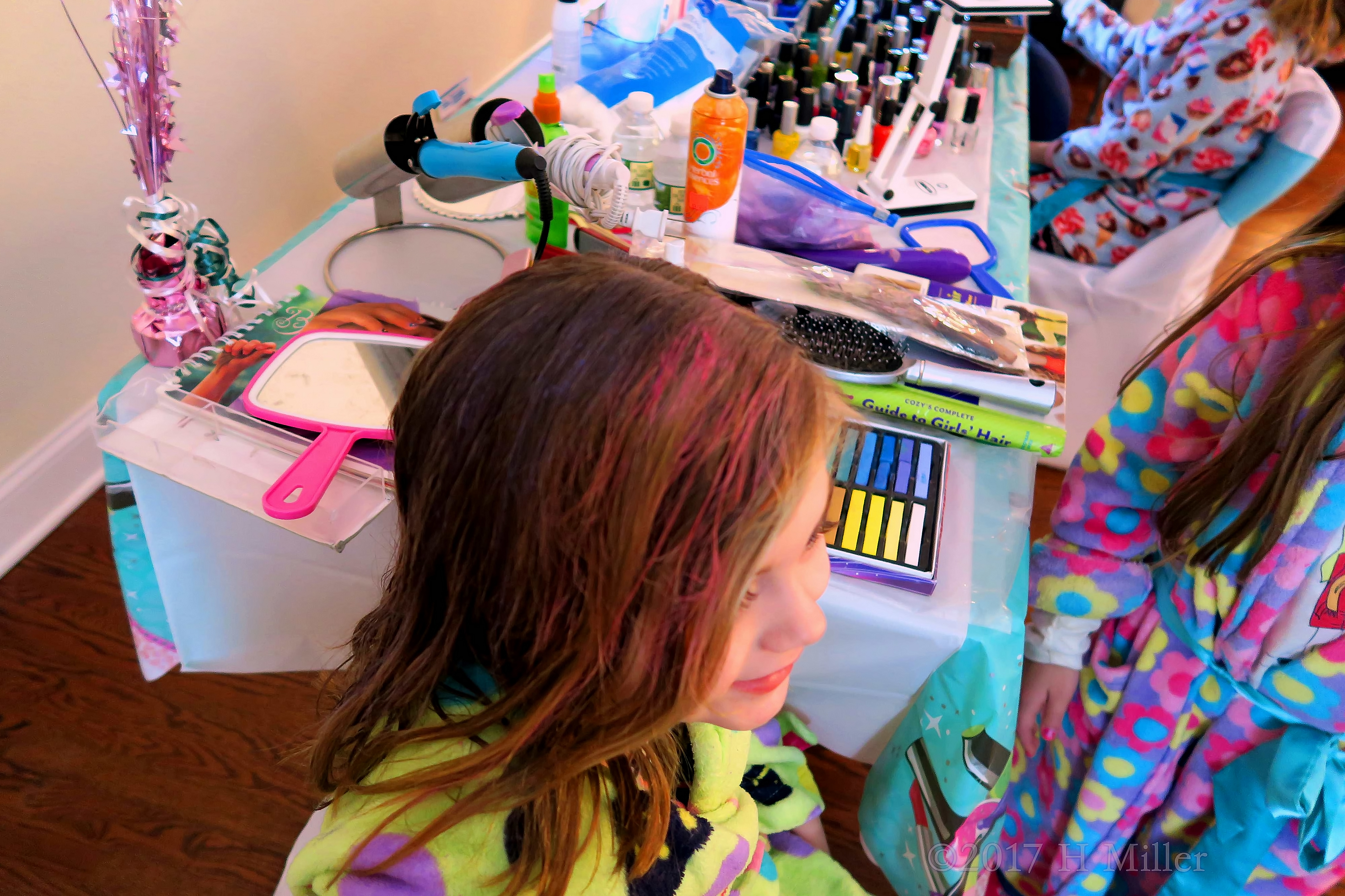 Temporary Pink Hair Streak Girls Hairstyle. Temporary Pink Hair Streak Girls Hairstyle.