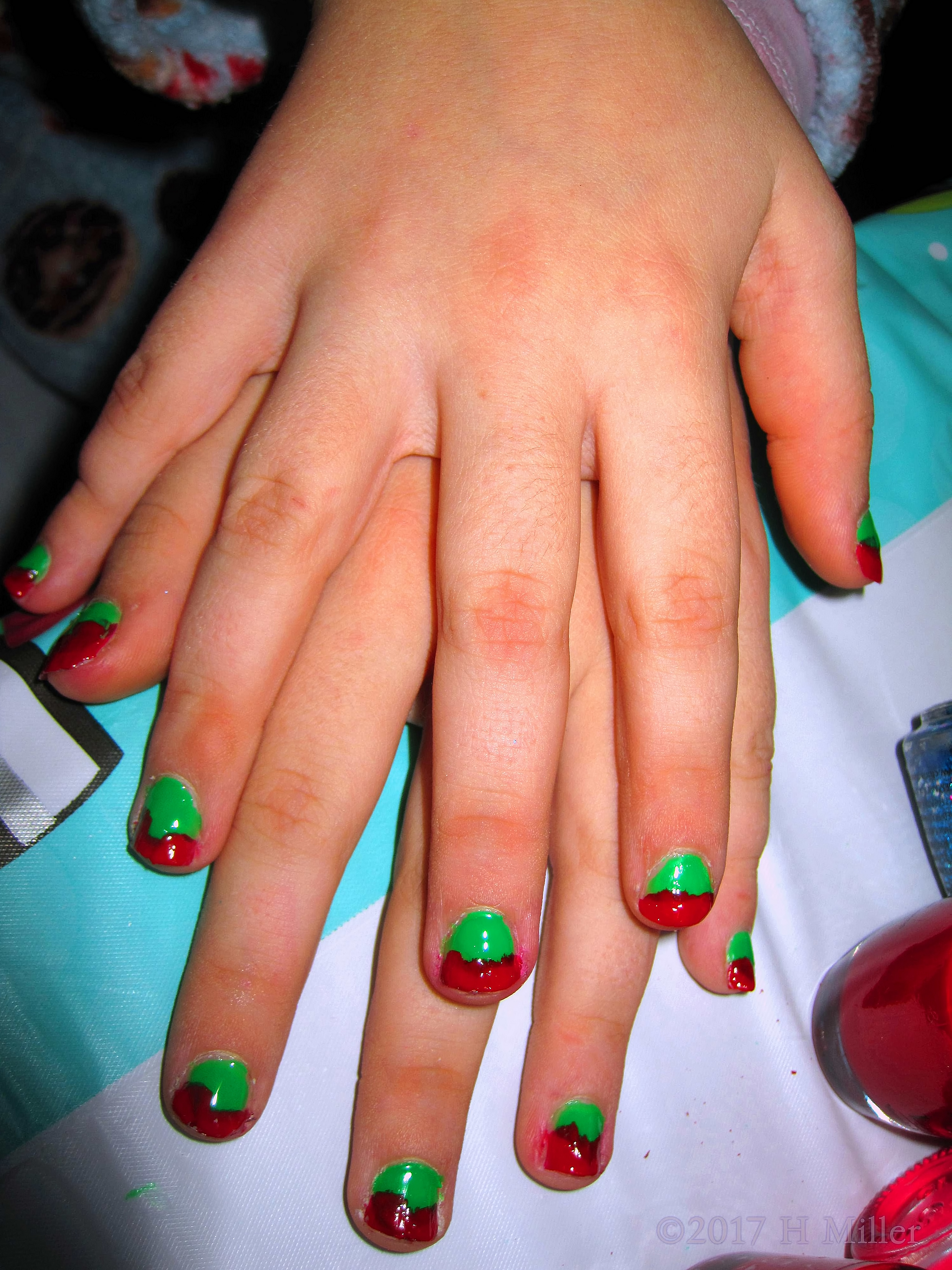 Watermelon Mini Mani At The Home Spa Watermelon Mini Mani At The Home Spa