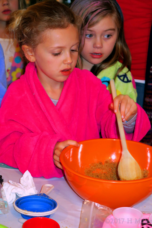 Mixing Up Her Spa Craft For The Kids Party. Mixing Up Her Spa Craft For The Kids Party.
