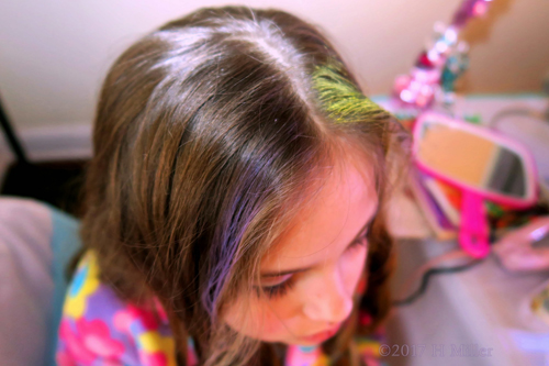 Yellow And Purple Temporary Kids Spa Hair Color