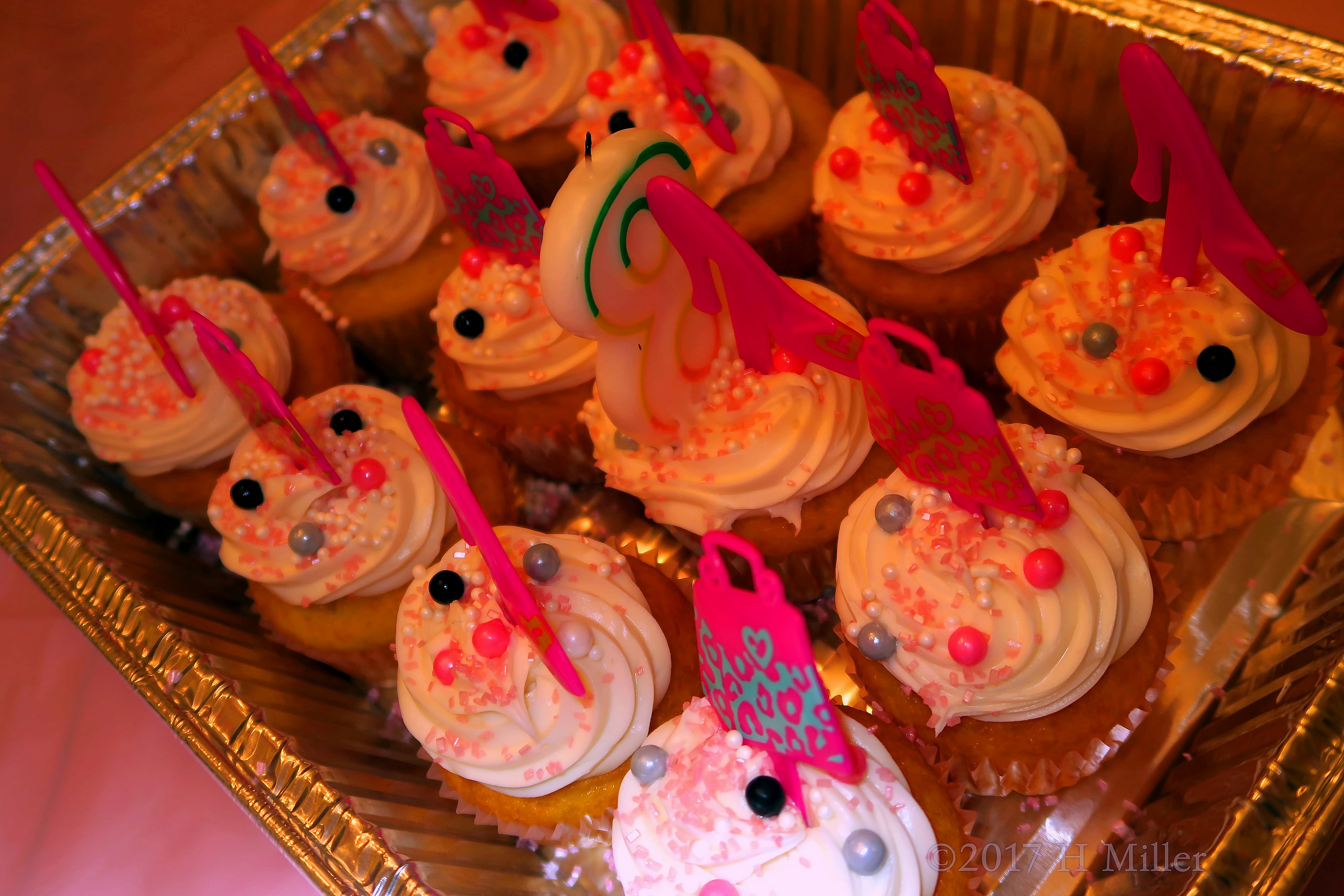 Cute Birthday Spa Party Cupcakes 