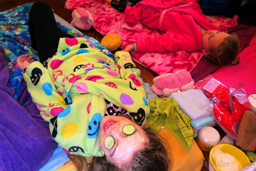 Laughing During Girls Facials At The Spa For Kid Laughing During Girls Facials At The Spa For Kid