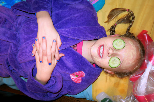 Relaxed In A Homemade Kids Facial Mask Relaxed In A Homemade Kids Facial Mask