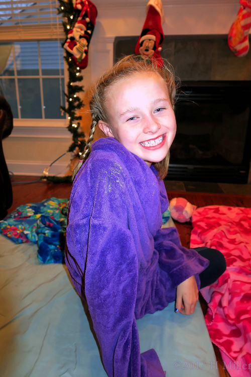 Smiling Big In The Facial And Massage Area After Her Kids Facial. Smiling Big In The Facial And Massage Area After Her Kids Facial.