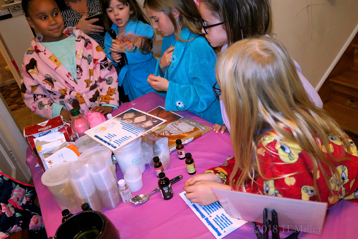 Group Photo Of Girls Grouping Together To Craft Kids Crafts! 