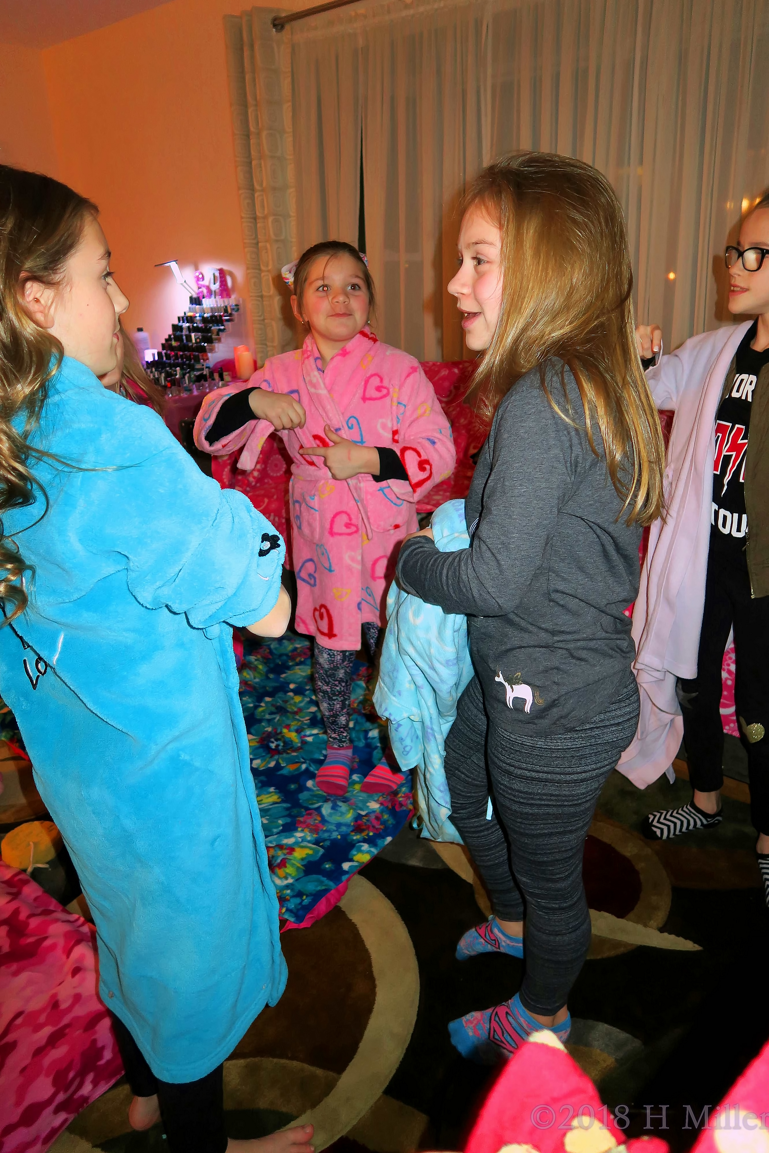 Chatting In Comfort! Kids Spa Robes Are On! 