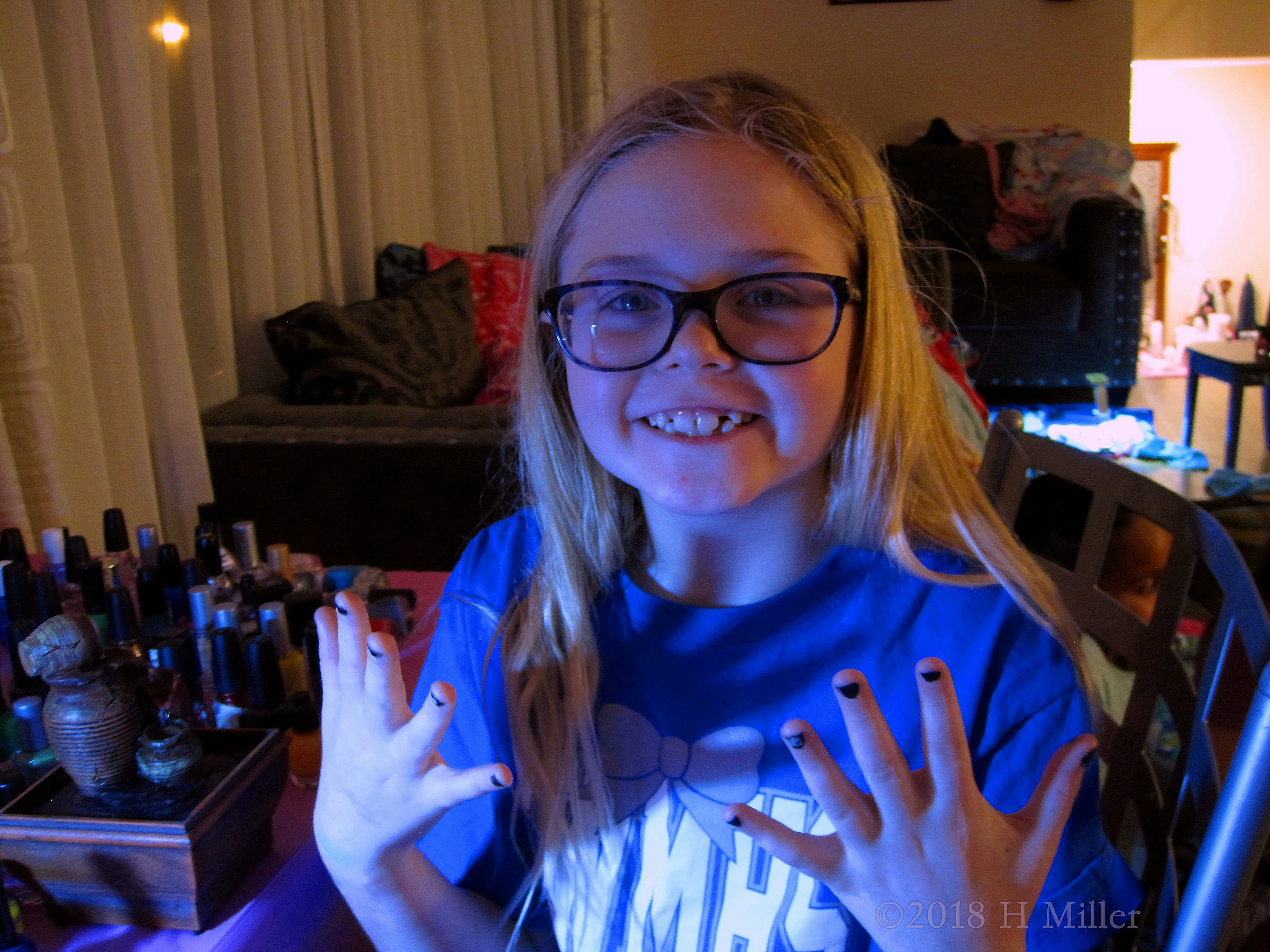 Posing For Polish! Party Guest Poses Showing Kids Mani! Posing For Polish! Party Guest Poses Showing Kids Mani!