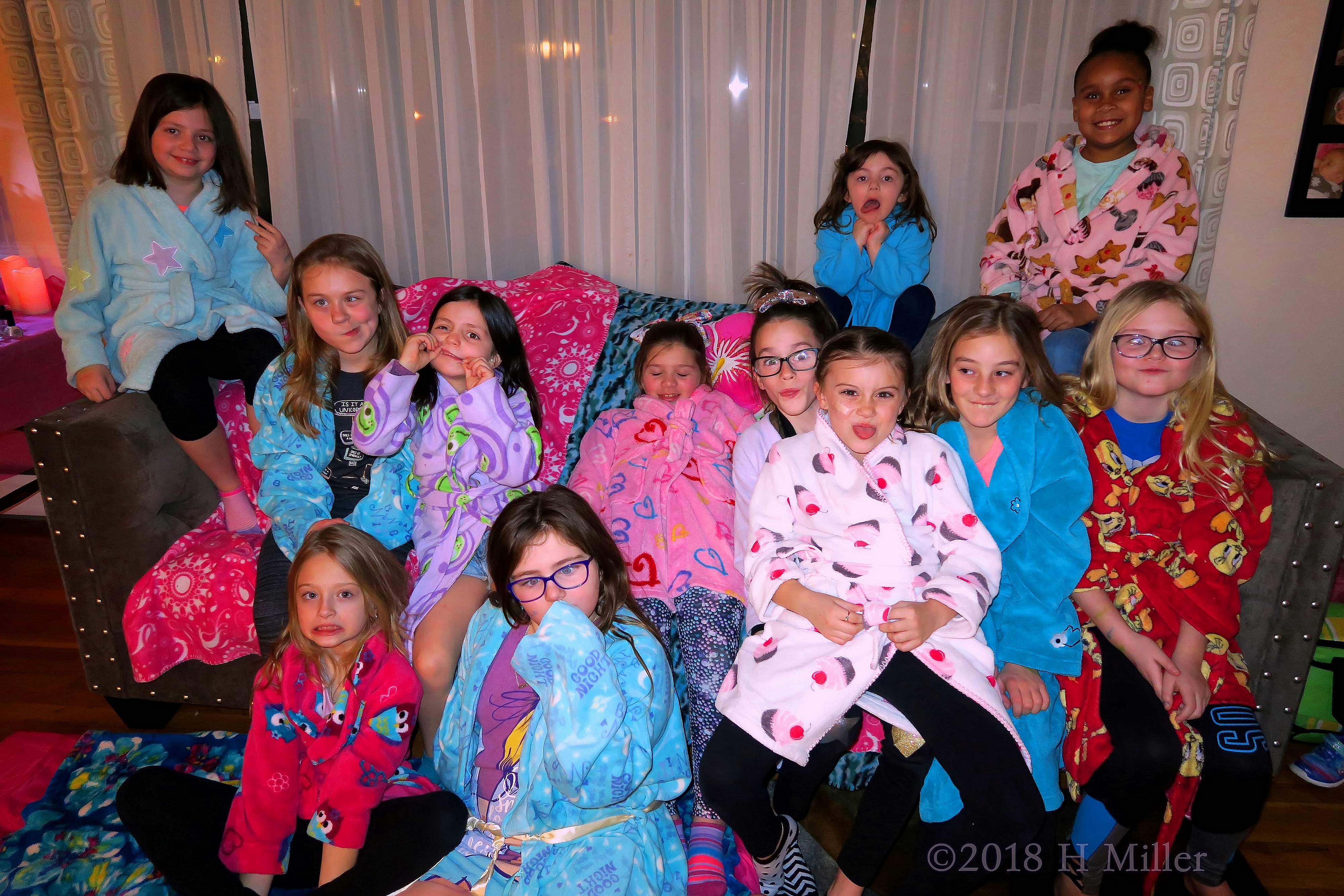 Silly And Stylish In Kids Spa Robes In Group Photo For The Spa Party! Silly And Stylish In Kids Spa Robes In Group Photo For The Spa Party!