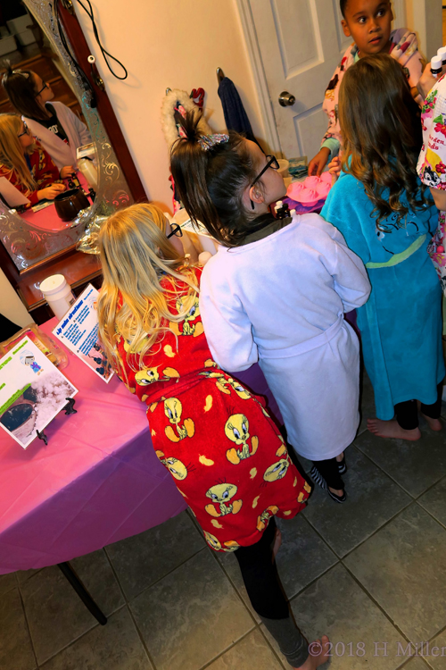 Chatting And Crafting! Party Guests Participate In Kids Craft! Chatting And Crafting! Party Guests Participate In Kids Craft!