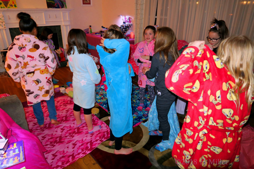 Party Guests Feeling Warm And Cozy In Spa Robes!
