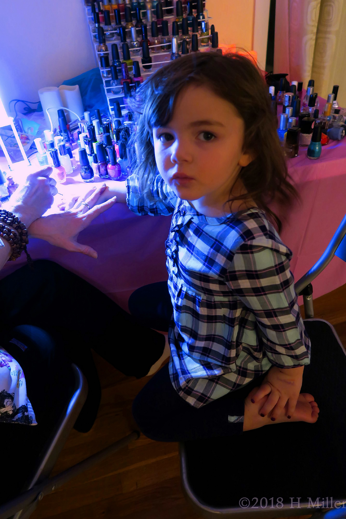 Posing For Polish! Party Guest Gets A Kids Manicure! 