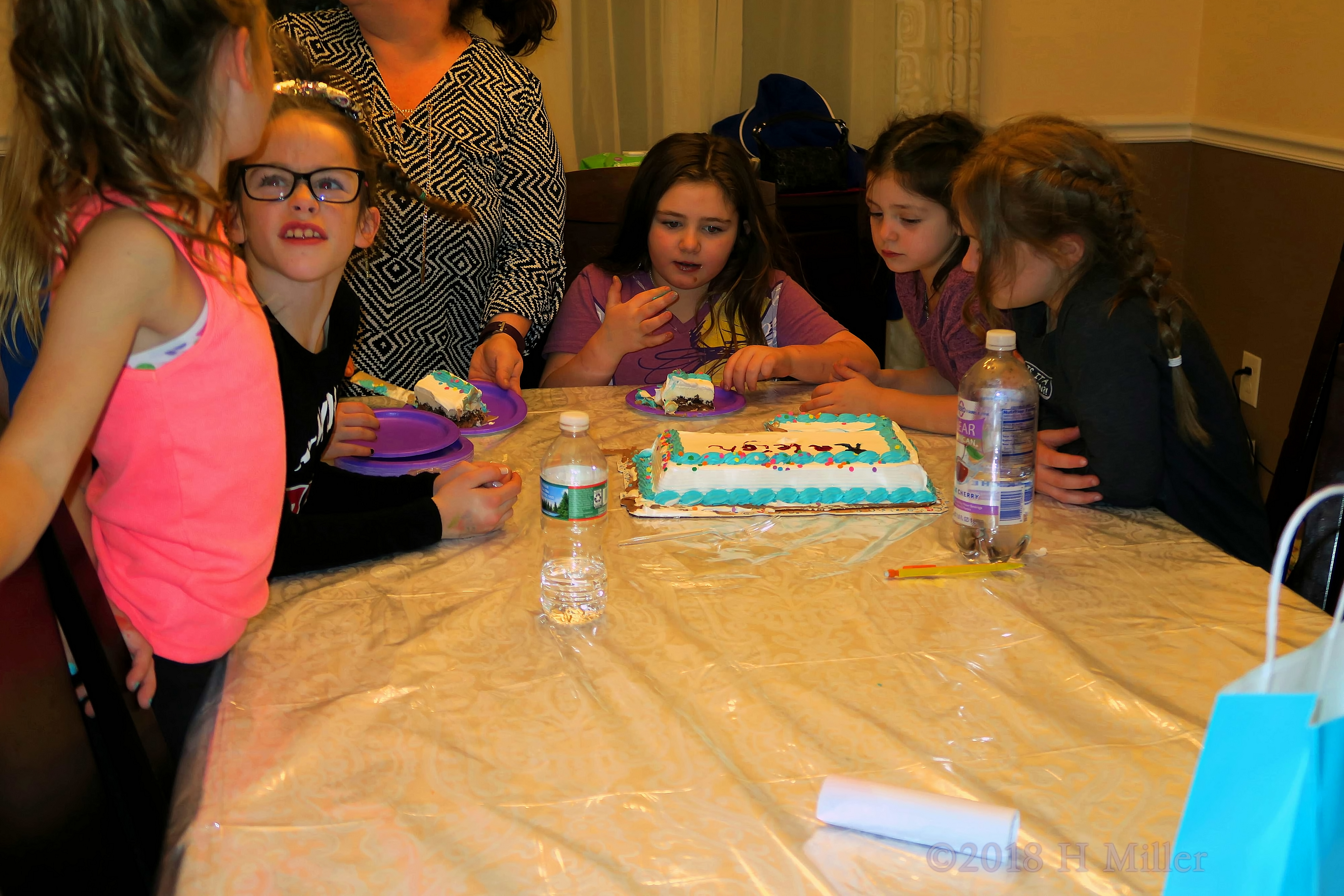 Let Them Eat Cake! Party Guests Gather Around The Table! 