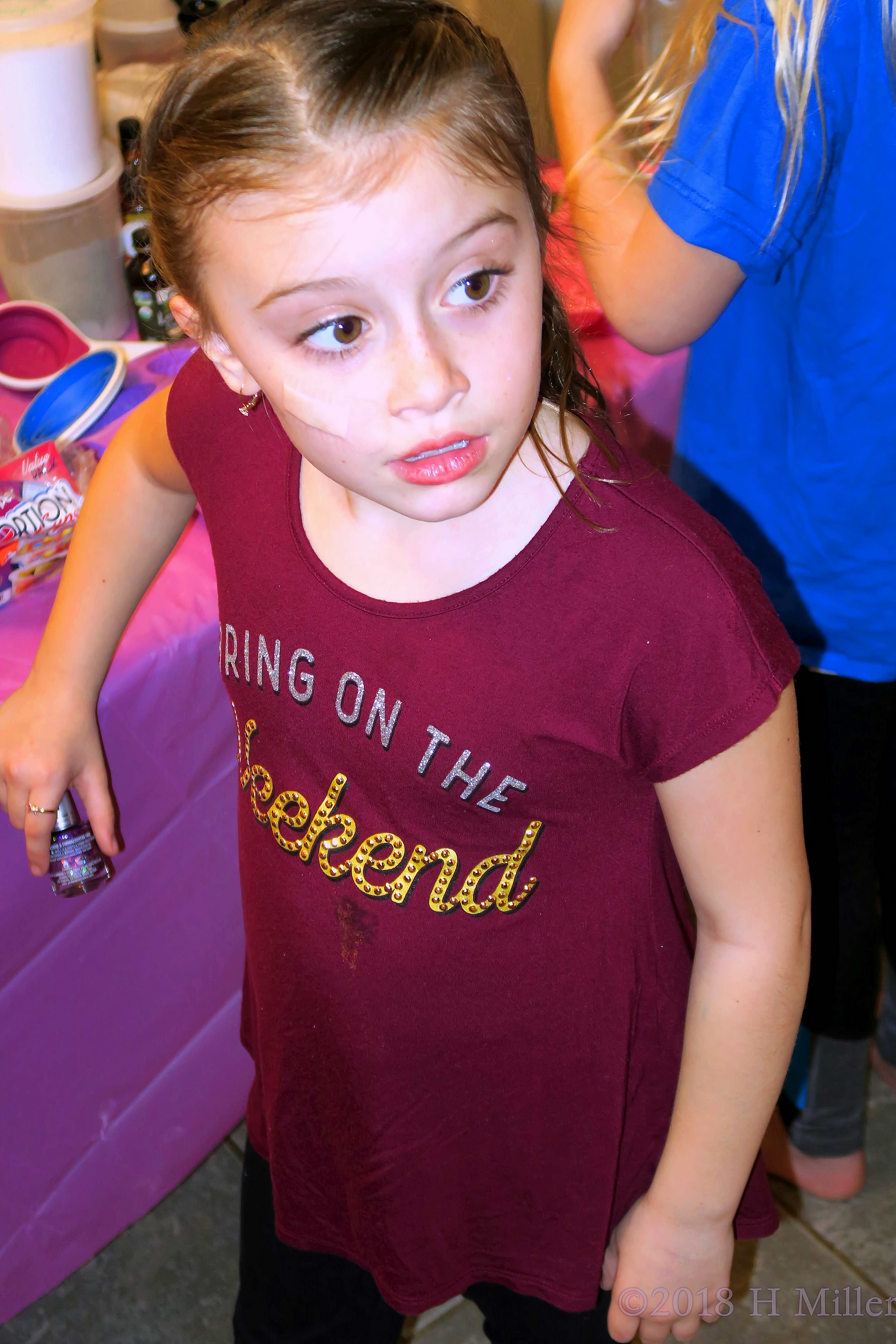 Party Guest Listens To Instructions For Kids Craft! Party Guest Listens To Instructions For Kids Craft!