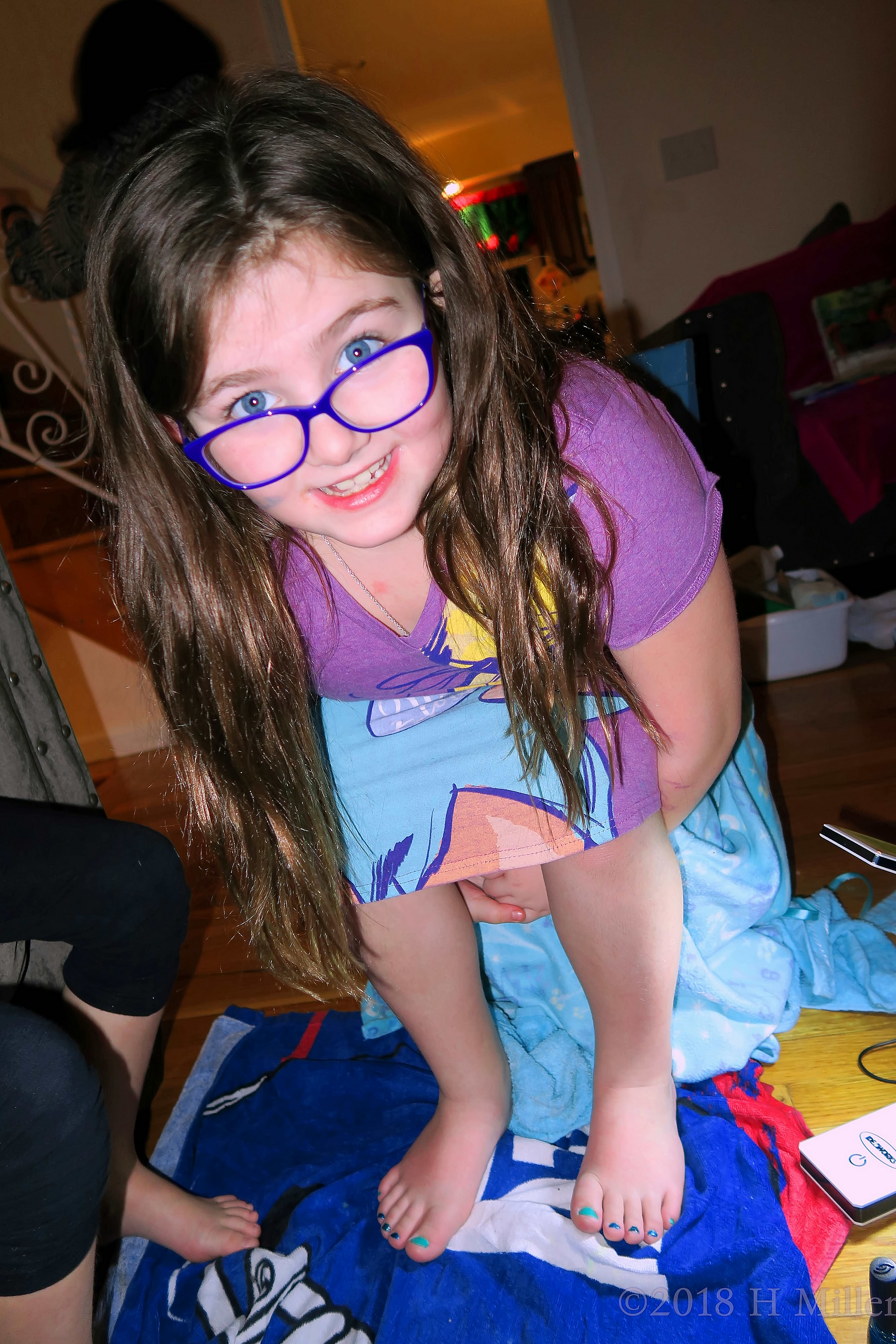 Posing With Patience! Waiting For Kids Pedicure To Dry! Posing With Patience! Waiting For Kids Pedicure To Dry!