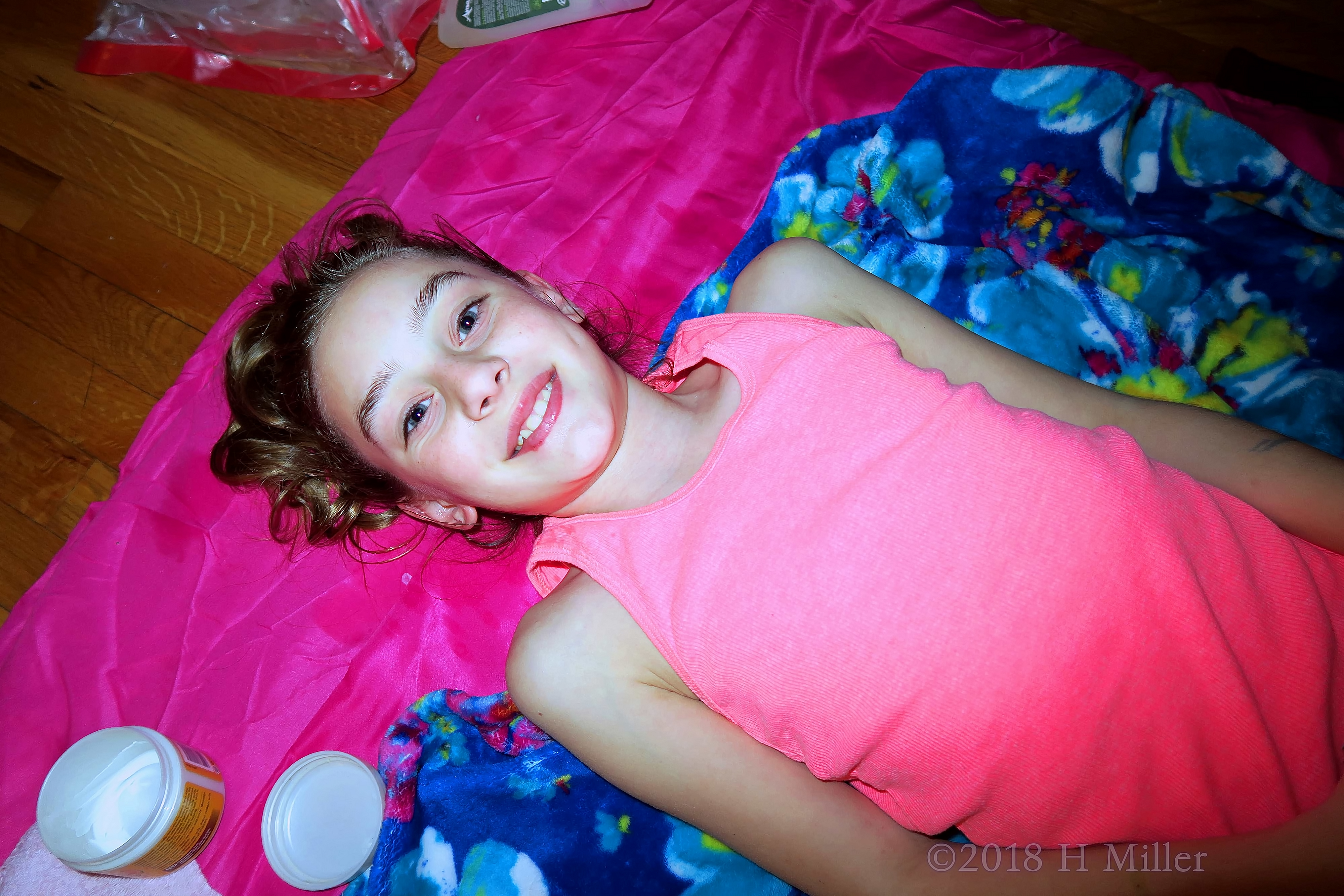 Prepped In Pink! Spa Party Guest Awaiting Kids Facial! Prepped In Pink! Spa Party Guest Awaiting Kids Facial!