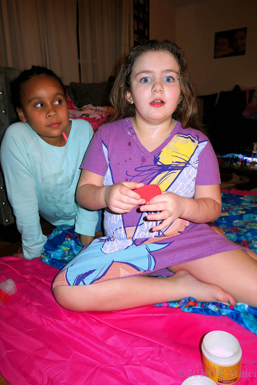 Bonding And Building Memories! Party Guest Gets A Sponge After Her Kids Facial! Bonding And Building Memories! Party Guest Gets A Sponge After Her Kids Facial!