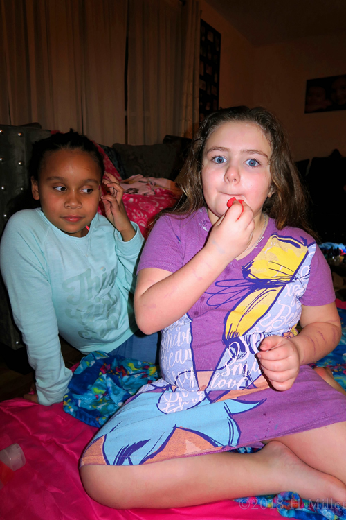 Getting Every Inch! Birthday Girl Being Silly And Primping Her Face After Kids Facials! Getting Every Inch! Birthday Girl Being Silly And Primping Her Face After Kids Facials!