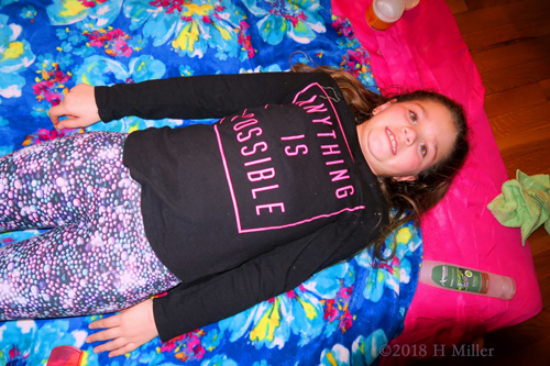 Party Guest Enjoying Kids Facial At The Kids Salon At The Spa Party! Party Guest Enjoying Kids Facial At The Kids Salon At The Spa Party!